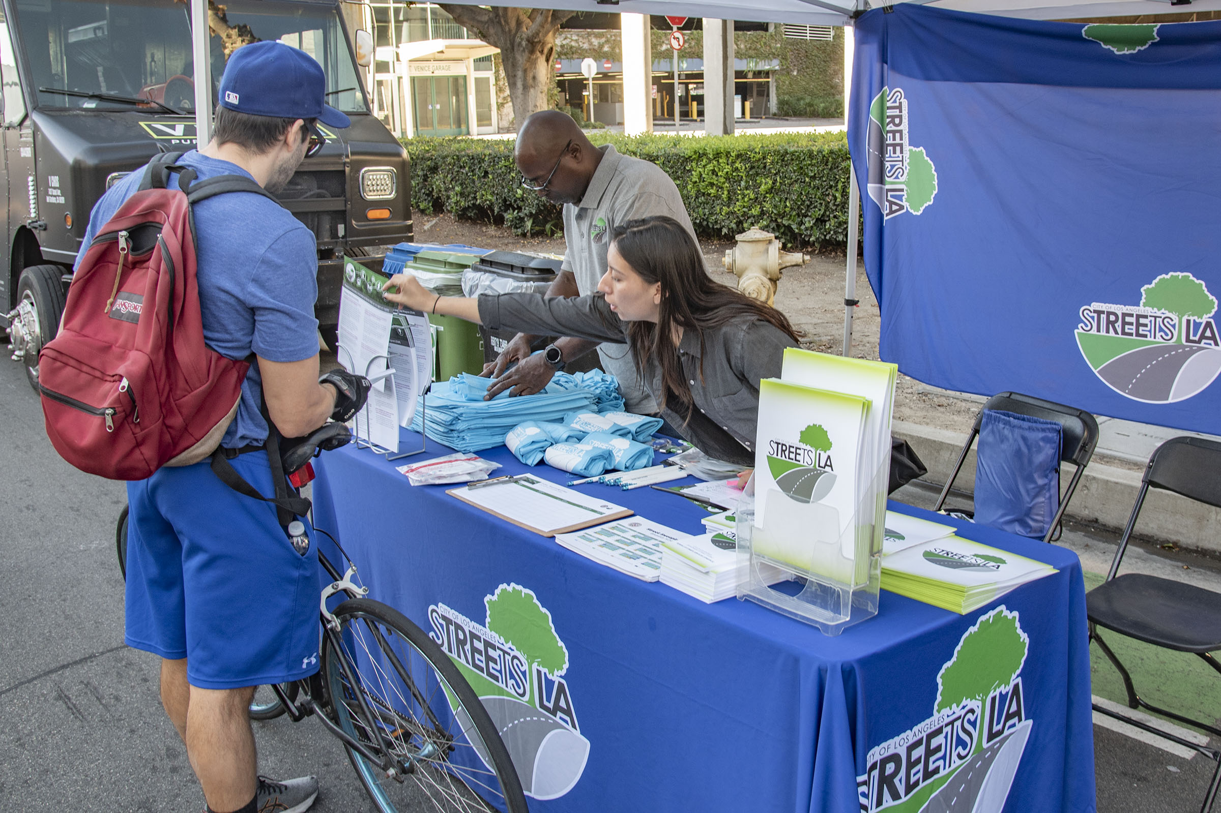 On-campus recruitment booth